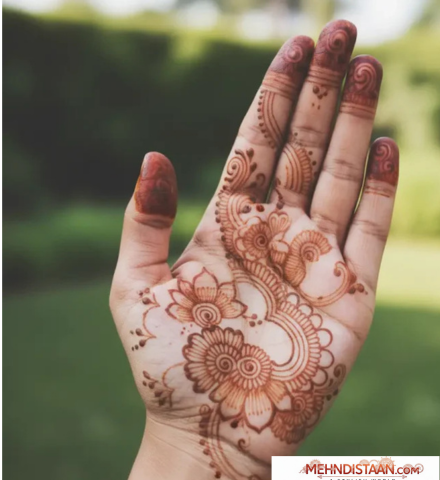 Aesthetic Back Hand Mehndi Design