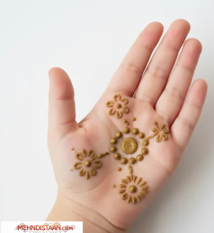 Baby Girl Cute Mehndi Design for Kids