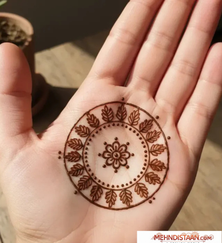 Best Simple Round Mehndi Design