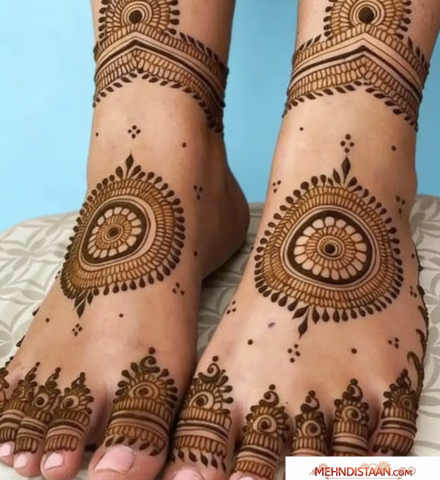 Bridal Leg Mehndi Design
