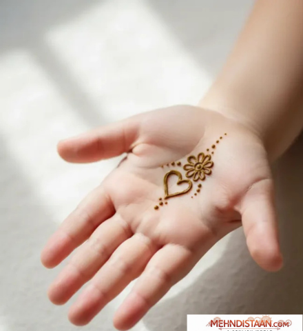 Flower Flower Mehndi Cute Mehndi Design for Kids