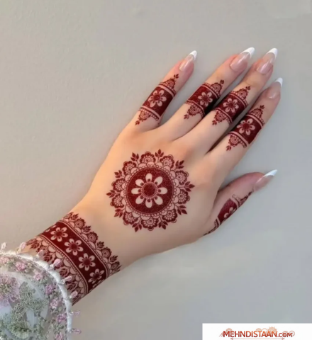 Front Hand Arabic Mehndi Designs
