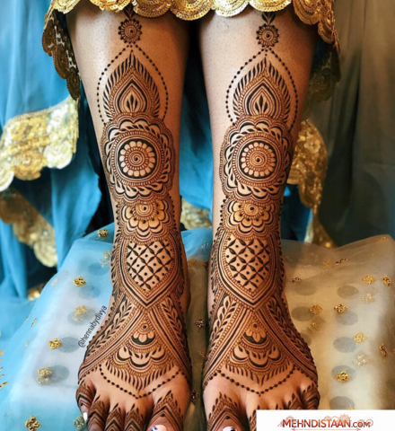 Indian Leg Mehndi Design