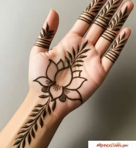 Instagram Lotus Mehndi Design