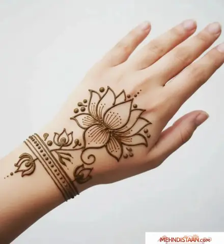 Lotus Mehndi Design