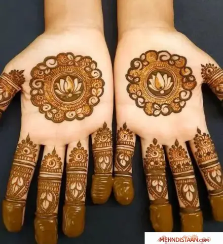 Lotus Royal Peacock Mehndi Design