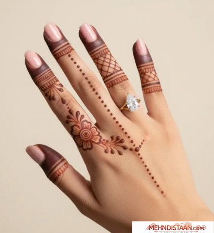 Mehndi Design for Engagement Bride