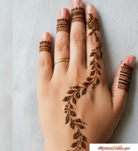 Minimalist Back Hand Mehndi Designs