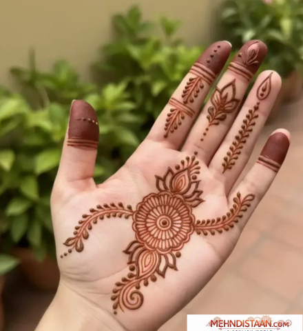 Modern Palm Mehndi