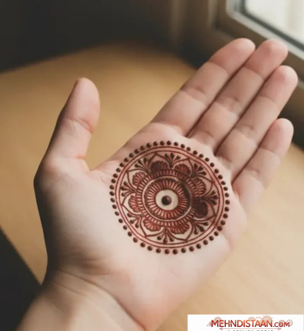 Round Tikki Mehndi Design