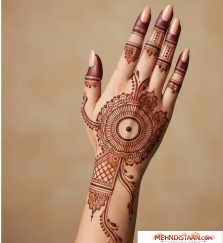 Simple Engagement Mehndi Design
