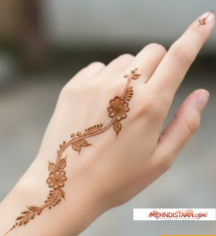Simple Mehndi Design for Front Hand