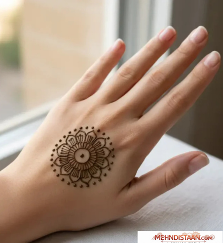 Simple Round Mehndi Design