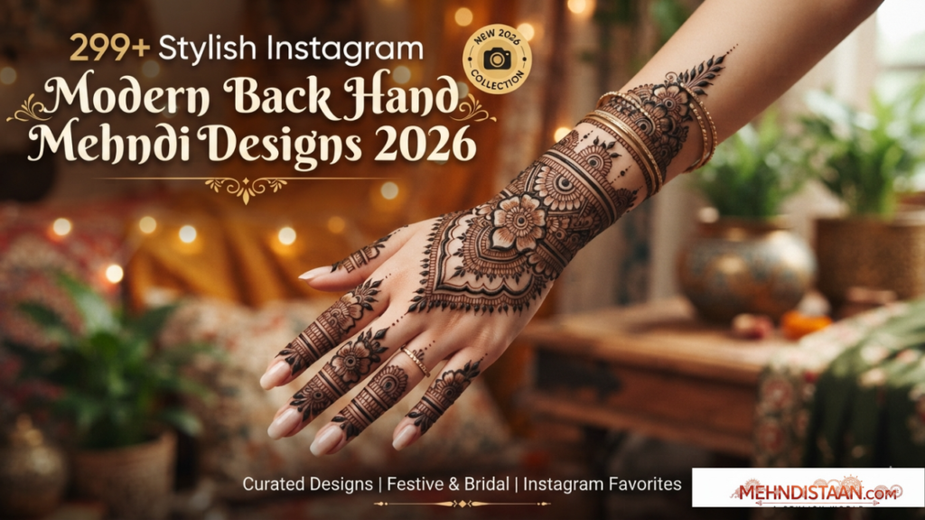 299+ Stylish Instagram Modern Back Hand Mehndi Design 2026 299+ Stylish Instagram Modern Back Hand Mehndi Design 2026