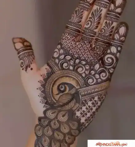 Arabic Peacock Mehndi Design