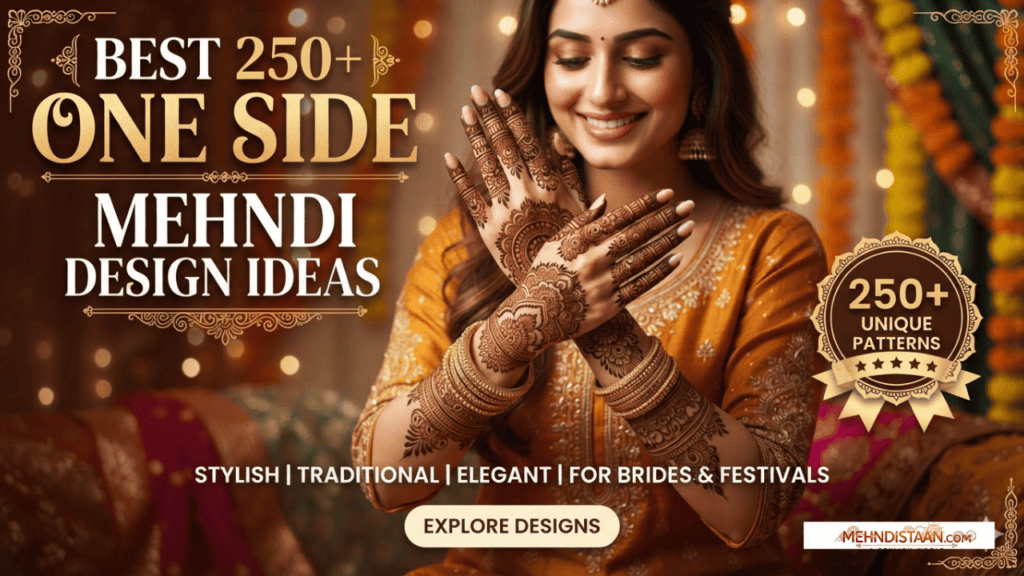 Best 250+ One Side Mehndi Design Ideas (2026) Best 250+ One Side Mehndi Design Ideas
