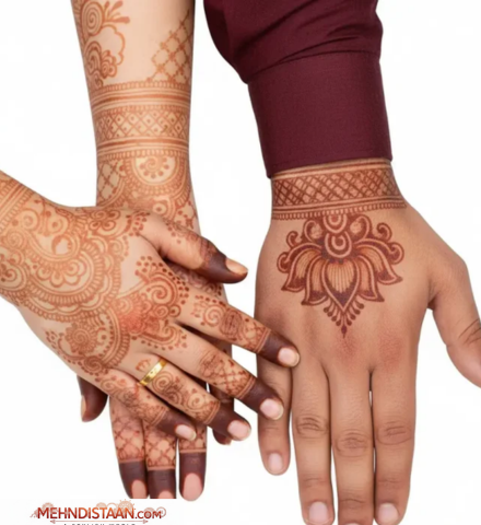 Bride Groom Mehndi Design