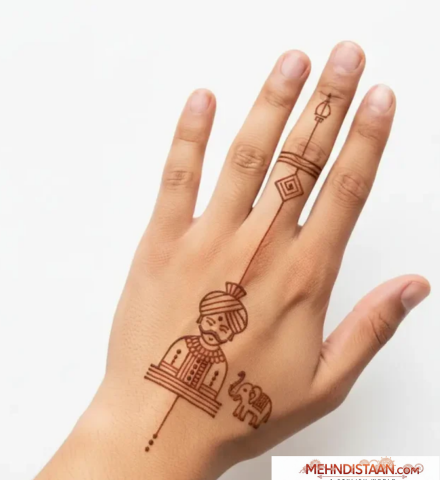 Dulhe Ki Groom Mehndi Design Back Hand