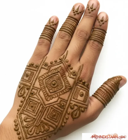 Instagram Mehndi Design Back Hand Simple