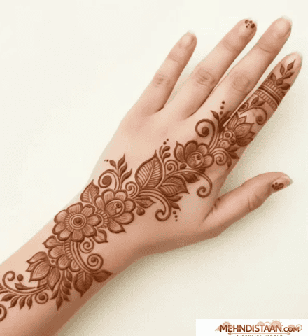 One Side Mehndi Design