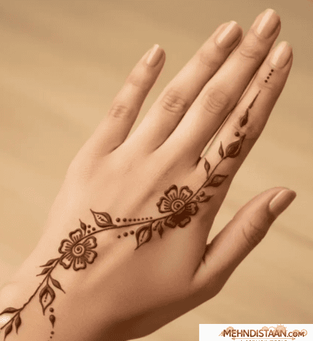 One Side Mehndi Design