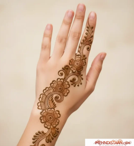 Rose Flower Mehndi Design
