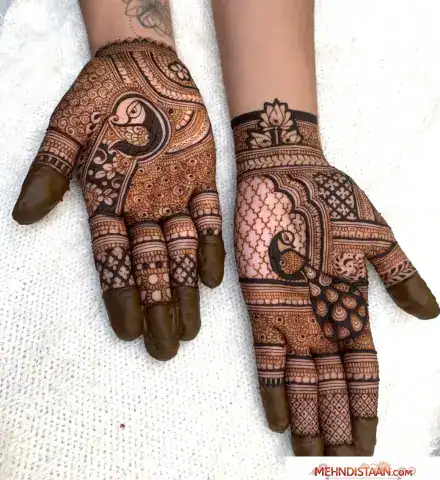 peacock mehndi design